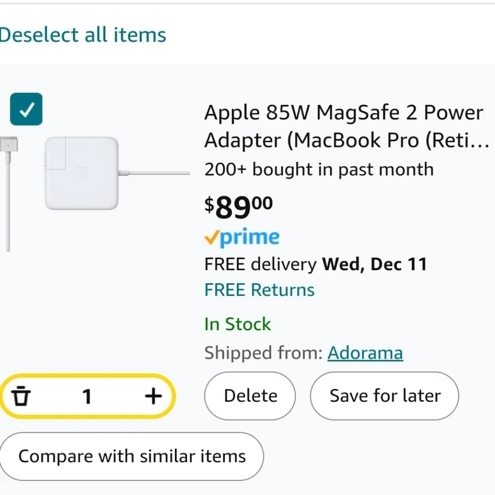 Apple charger 85W Magsafe 2